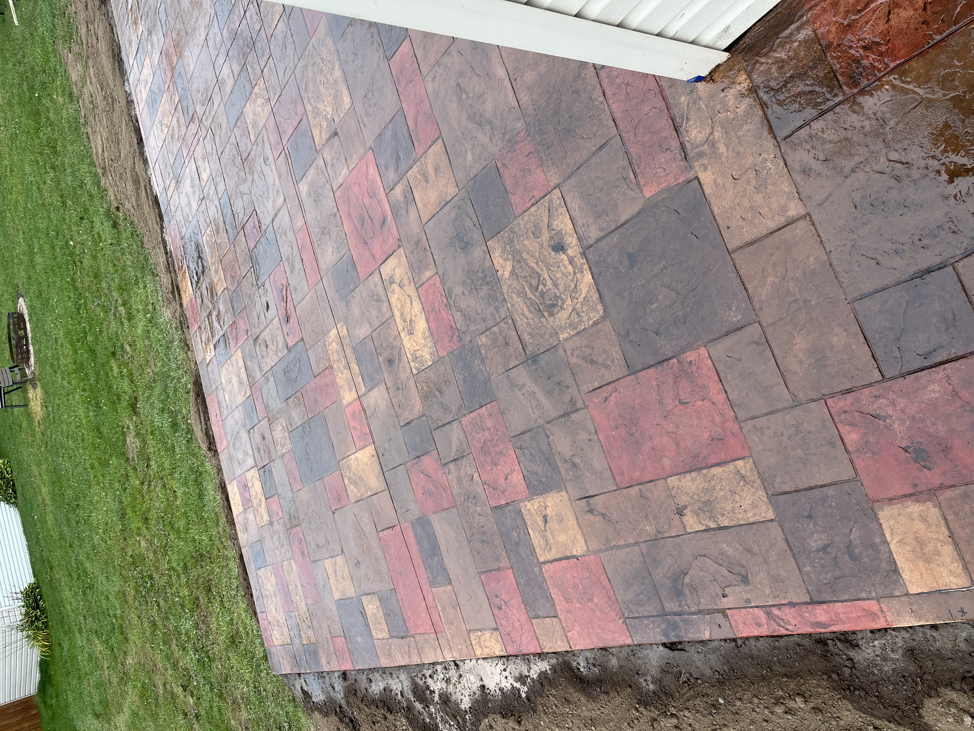 Stamped concrete patio