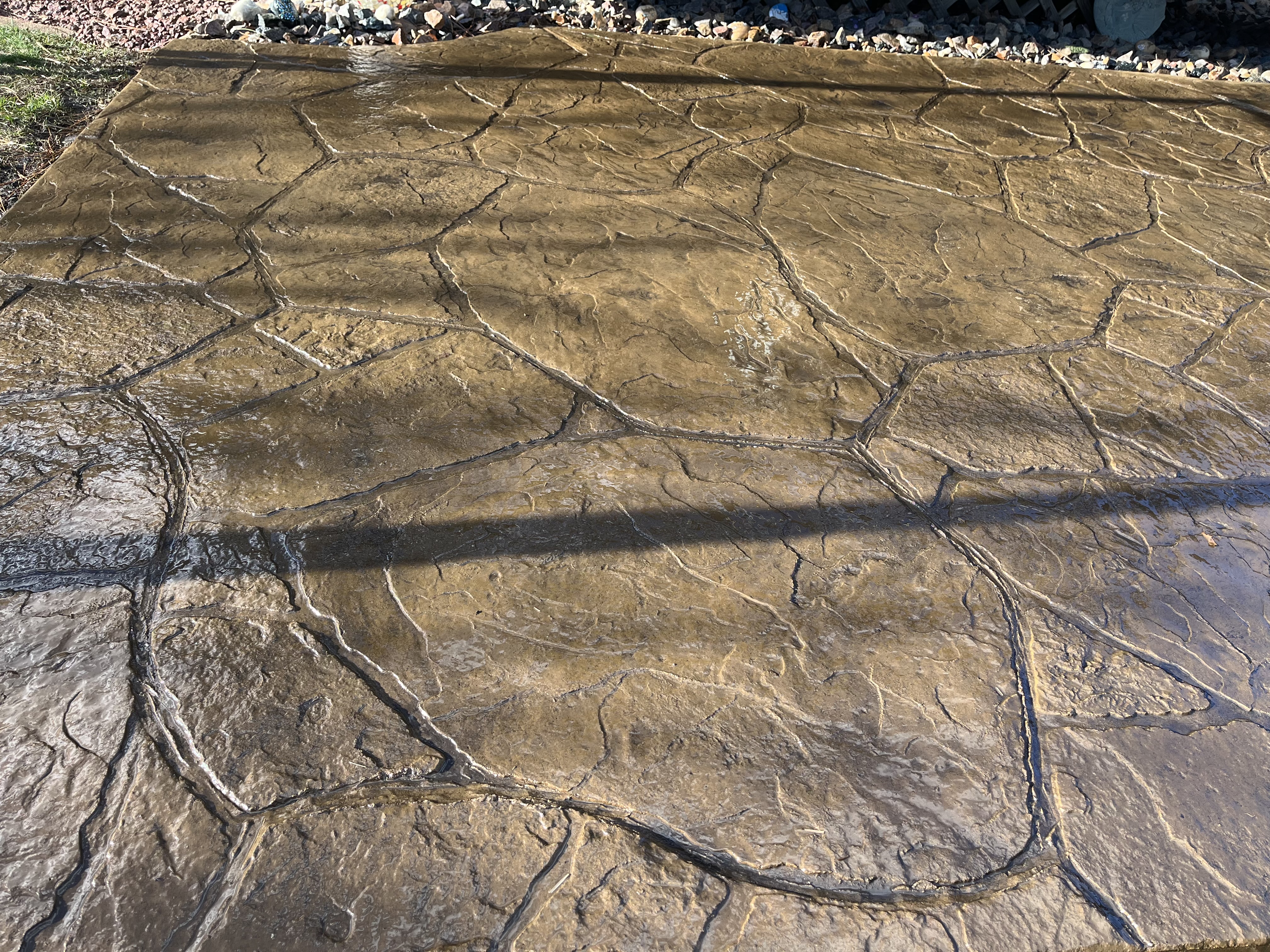 Stamped concrete patio
